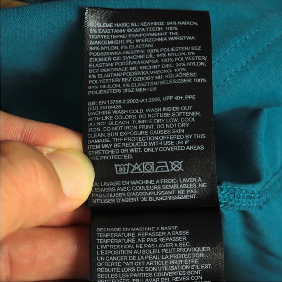 The North Face Class V Pullover Jacket Mens Small Blue Weather Hooded Packable - Picture 10 of 13